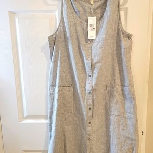 NWT eileen fisher hemp cotton button up top
